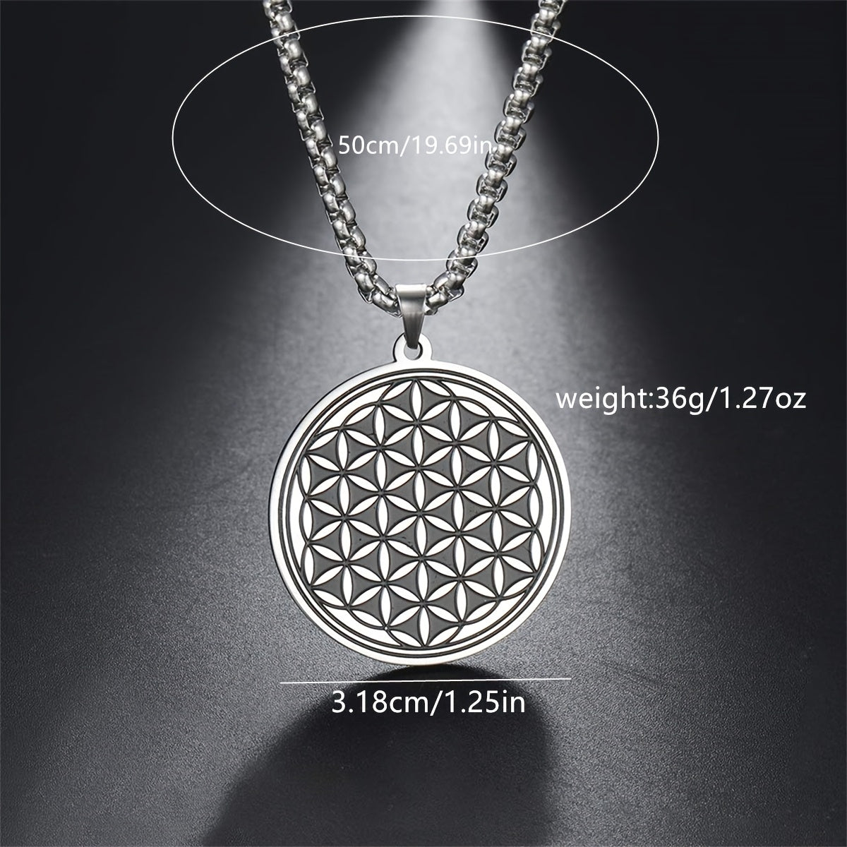 Flower of Life Necklace - Sacred Geometry Protection & Energy Balance