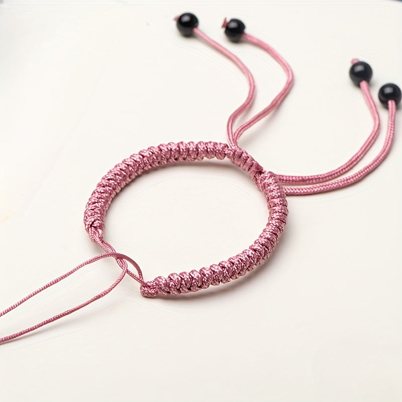 Handwoven Semi-Finished Bracelet Cord - DIY Craft Kit for Knotting with Harmony & Protection Energy