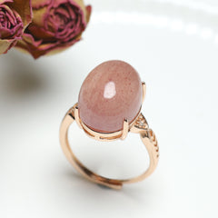 Natural Strawberry Quartz Ring - Sweet Pink Energy for Love & Harmony - Perfect Gift for All Occasions