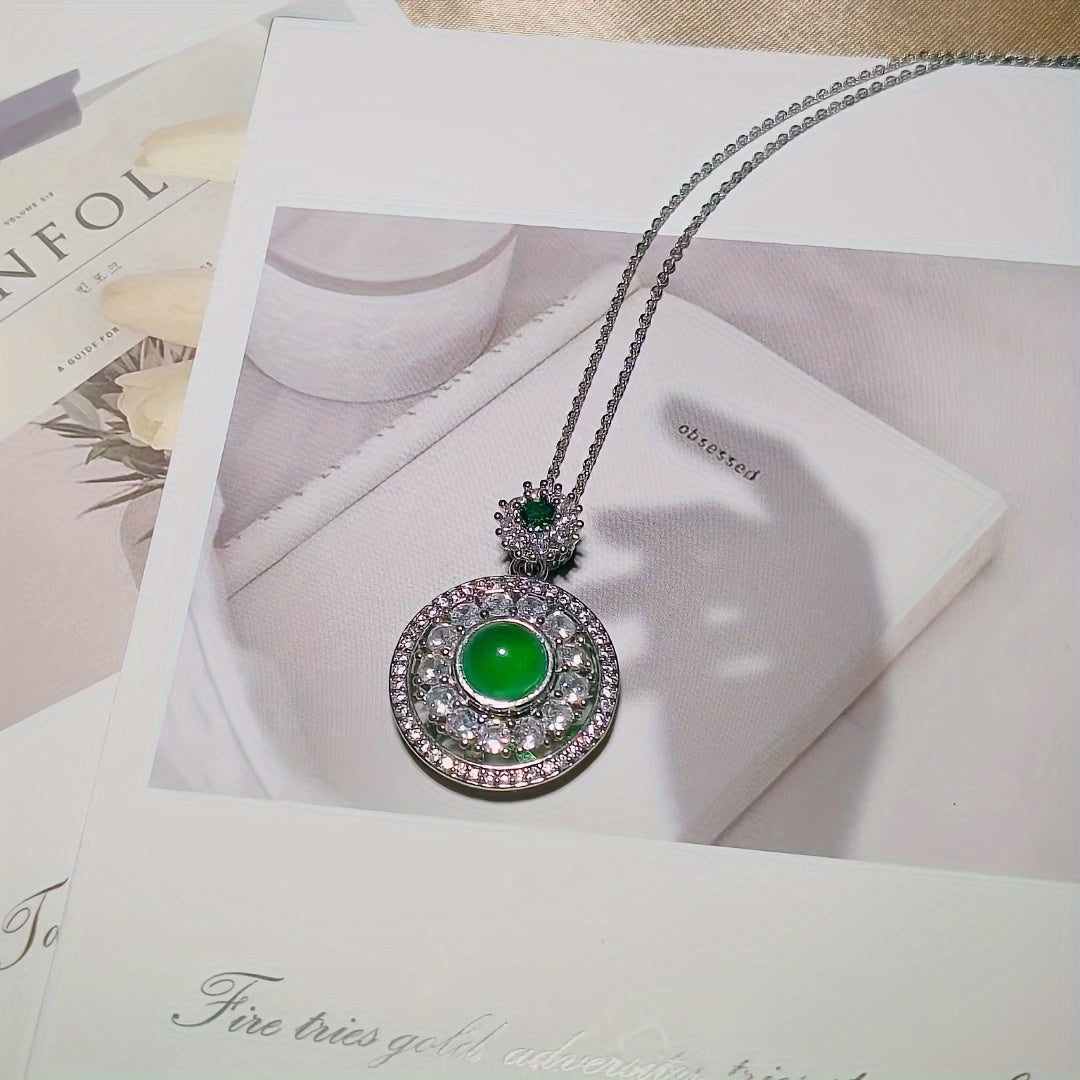 Close-up of green agate's translucent quality and natural variations