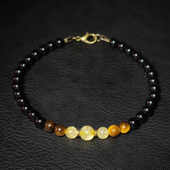 Grounding Tiger Eye & Citrine Mala Bracelet for Protection, Abundance, and Positive Energy
