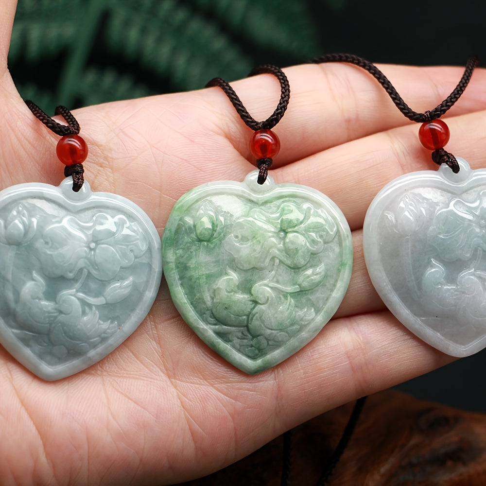 Guardian Archetype - Jade Heart Pendant for Men