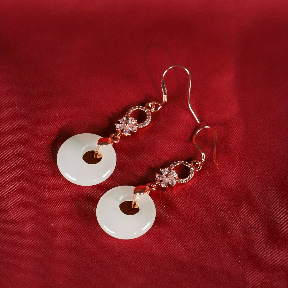 Ruyi Peace Buckle Ear Hook being worn