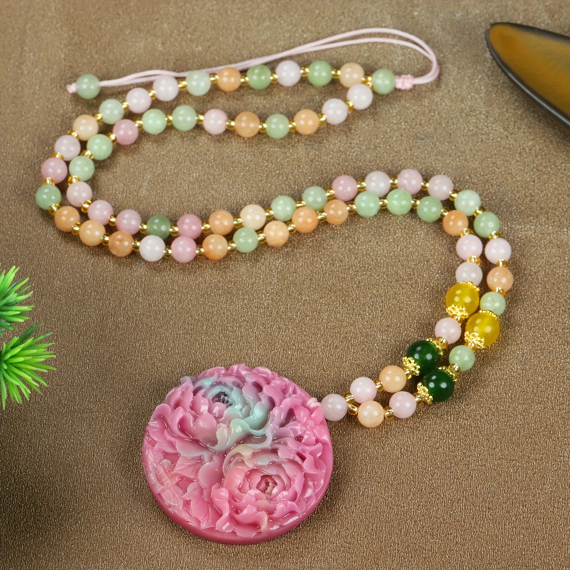 Bohemian necklace styling showing versatility with different outfits