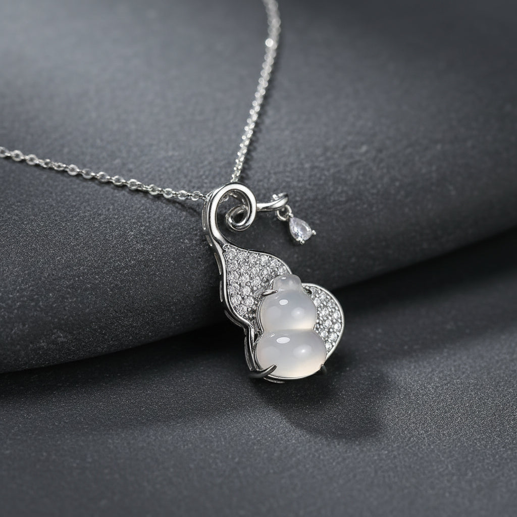 Modern Gourd Pendant Talisman - Health Wealth Longevity Feng Shui Protection Unisex Jewelry