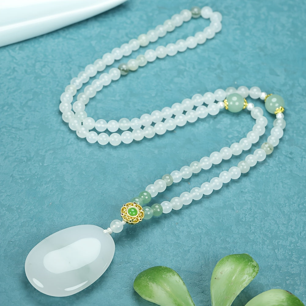 Complete necklace presentation showing versatile styling possibilities