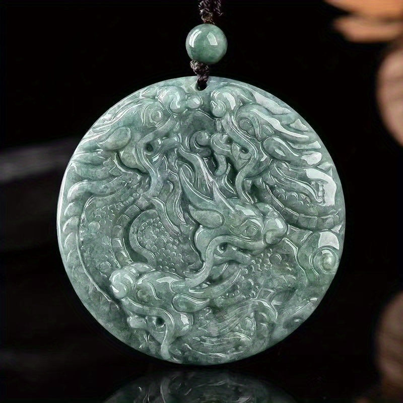 The Nine Dragon Guardian pendant shown in a lifestyle setting, a symbol of personal strength