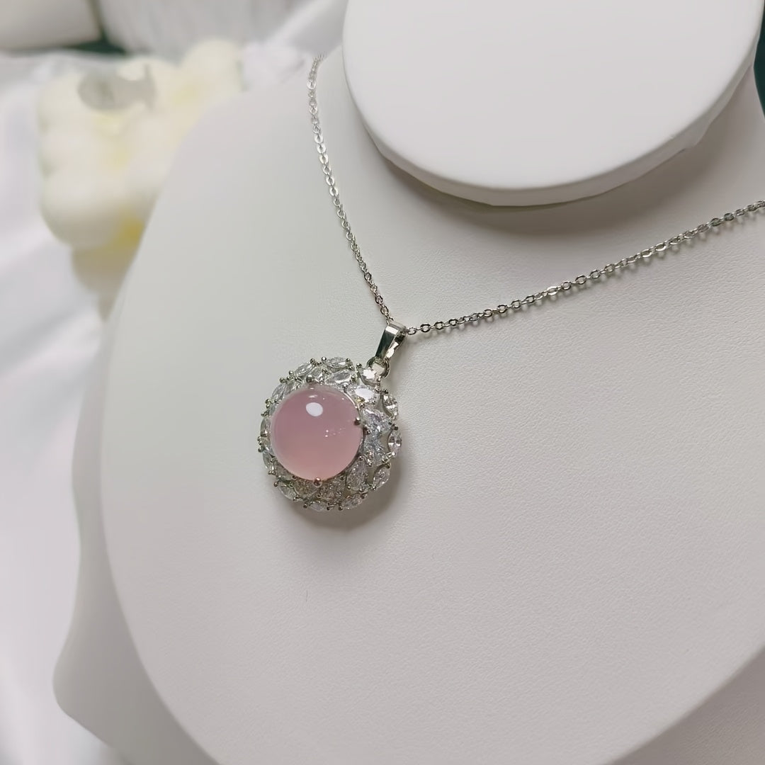 New Pigeon Egg Inlaid Pendant - Harmony and Spiritual Protection Talisman