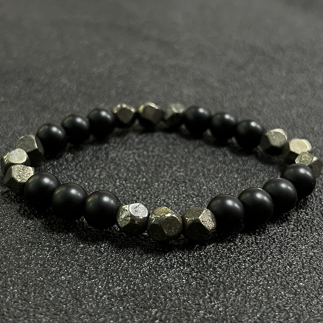 Pyrite Abundance Bracelet - Prosperity & Protection Crystal Jewelry for Men & Women
