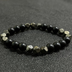 Pyrite Abundance Bracelet - Prosperity & Protection Crystal Jewelry for Men & Women