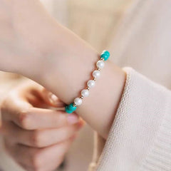 Simple Elegant Turquoise Pearl Bracelet - Natural Energy for Daily Wear & Gift Giving