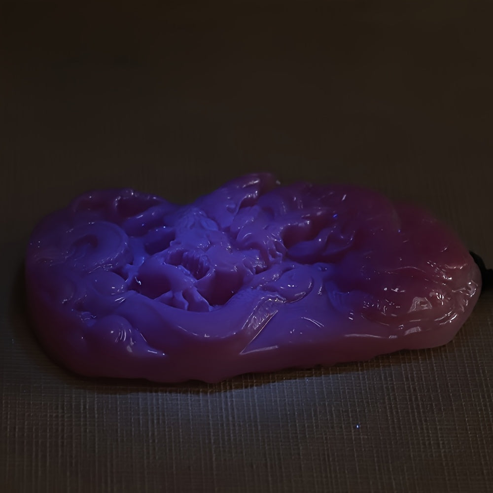 Detailed dragon carving showing intricate design