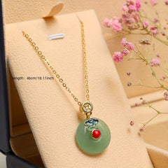 Vintage Peace Buckle Earrings Set with Natural Stone - Grounding, Elegant Jewelry for Women's Harmony & Style