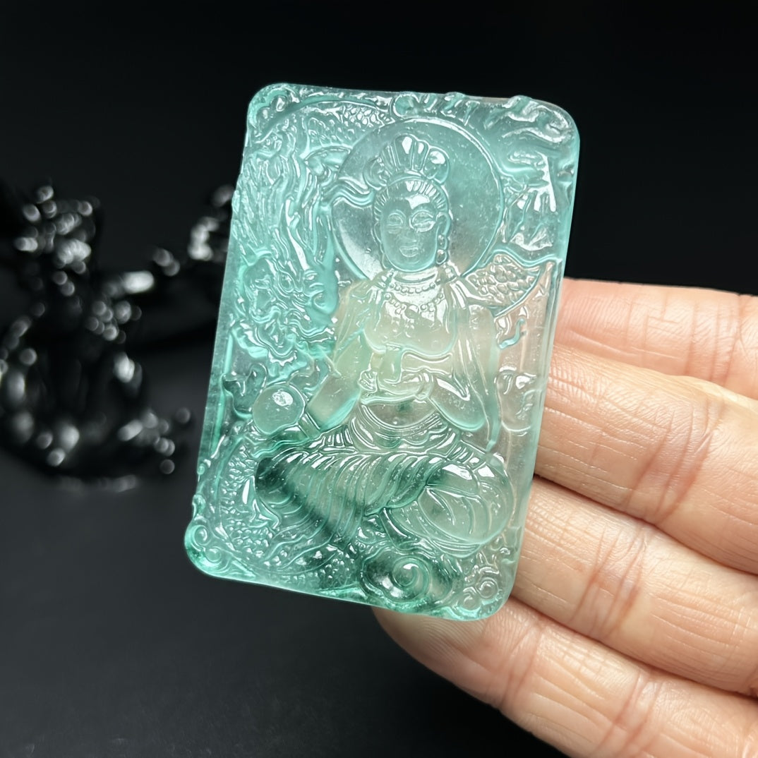 Natural stone pendant with organic color variations